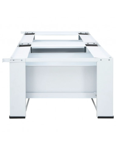 Piedistallo per Lavatrice Doppia con Cassetti Bianco