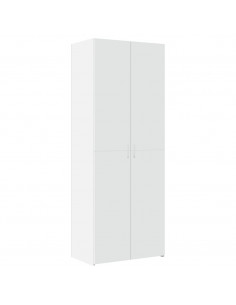 Credenza Bianca 70x42,5x185 cm in Legno Multistrato 2