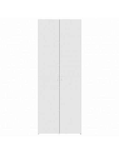 Credenza Bianca 70x42,5x185 cm in Legno Multistrato