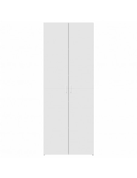 Credenza Bianca 70x42,5x185 cm in Legno Multistrato