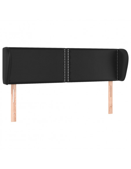 Testiera ad Orecchio Nera 147x23x78/88 cm in Similpelle