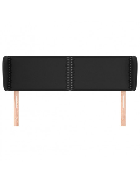 Testiera ad Orecchio Nera 147x23x78/88 cm in Similpelle