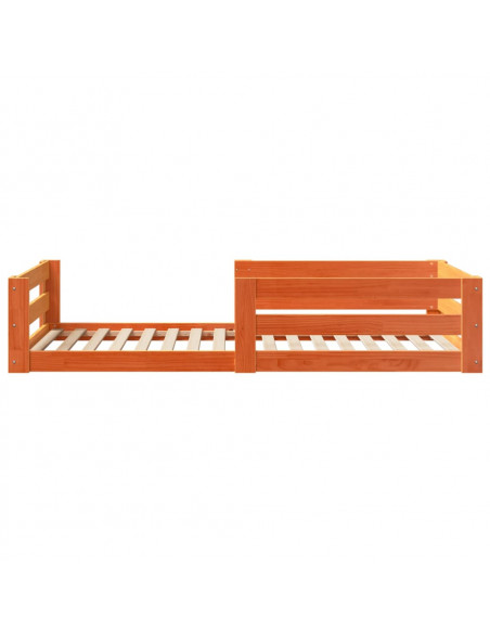 Letto senza Materasso Marrone Cera 100x200 cm in Legno di Pino