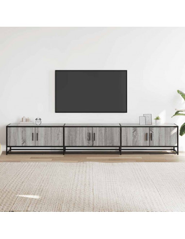 Mobile TV Grigio Sonoma 240x35x41 cm in Legno Multistrato