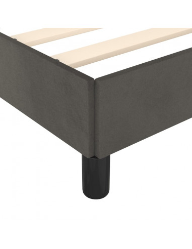 Giroletto con Testiera Grigio Scuro 200x200 cm in Velluto