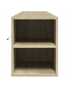 Mobile TV a Parete con LED Rovere Sonoma 180x31x39,5 cm 2