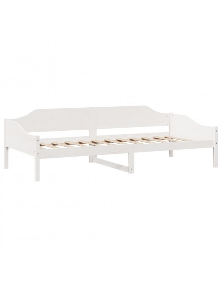 Giroletto senza Materasso Bianco 80x200 cm Legno Massello Pino
