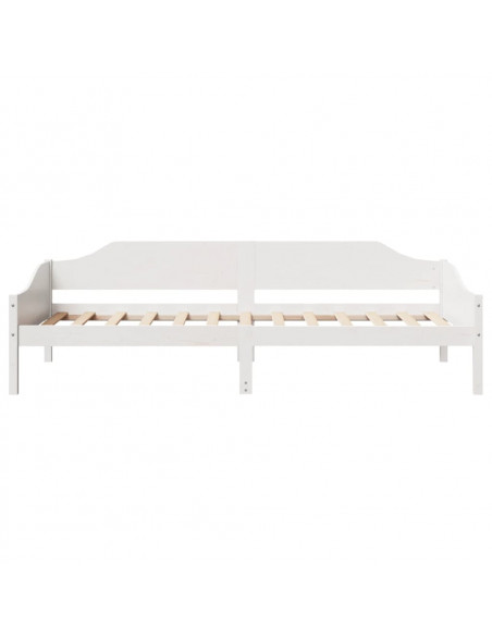 Giroletto senza Materasso Bianco 80x200 cm Legno Massello Pino