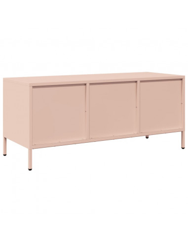 Mobile TV Rosa 101,5x39x43,5 cm in Acciaio Laminato a Freddo