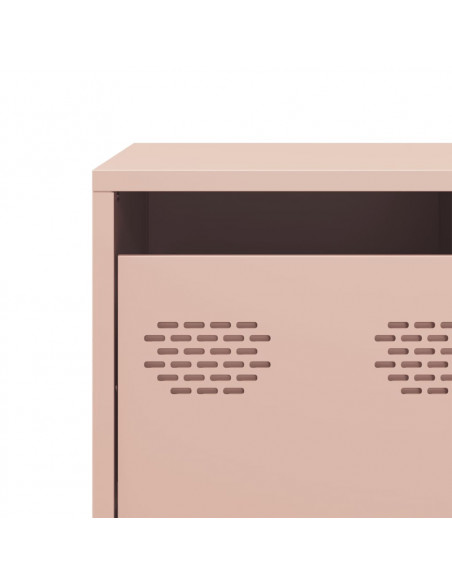 Mobile TV Rosa 101,5x39x43,5 cm in Acciaio Laminato a Freddo
