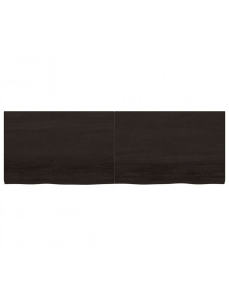 Piano Bagno Marrone Scuro 180x60x(2-4))cm Legno Trattato