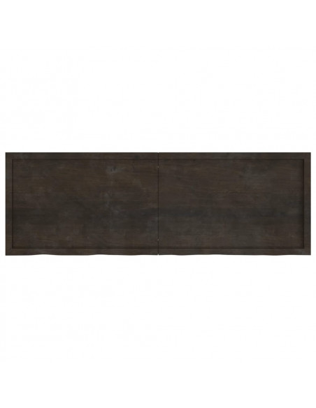 Piano Bagno Marrone Scuro 180x60x(2-4))cm Legno Trattato