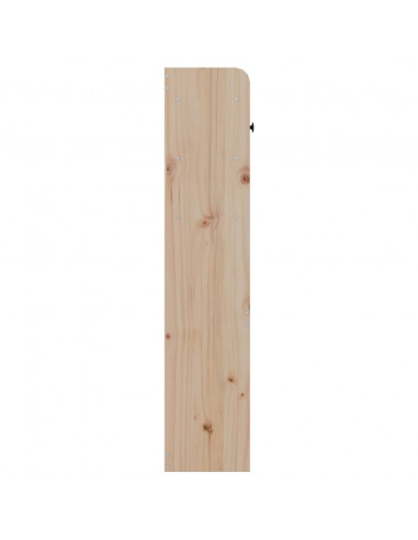 Testiera con Ripiani 180 cm in Legno Massello di Pino