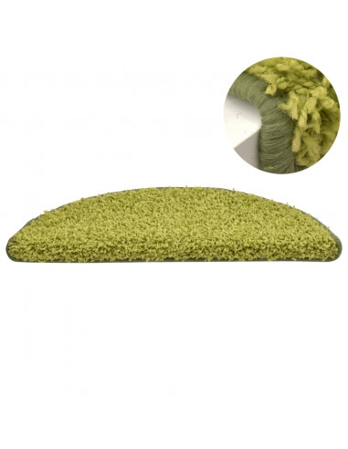 Tappetini per Scale 15 pz Verdi 65x21x4 cm