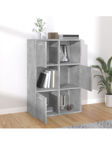 Armadietto Grigio Cemento 60x29,5x90 cm in Legno Multistrato