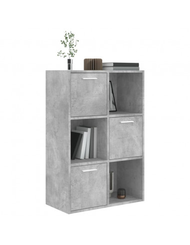 Armadietto Grigio Cemento 60x29,5x90 cm in Legno Multistrato