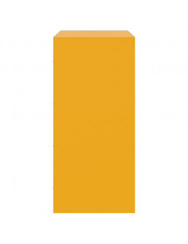 Credenza Giallo Senape 67x39x83 cm in Acciaio