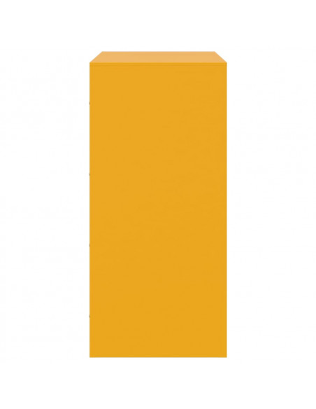 Credenza Giallo Senape 67x39x83 cm in Acciaio