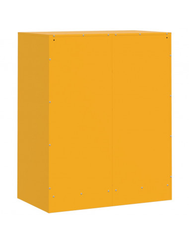 Credenza Giallo Senape 67x39x83 cm in Acciaio