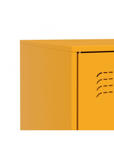Credenza Giallo Senape 67x39x83 cm in Acciaio