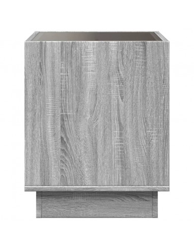 Tavolino da Salotto con LED Infinity Rovere Sonoma 50x50x50 cm