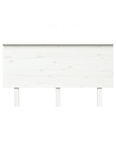 Testiera per Letto Bianca 144x6x82,5cm Legno Massello di Pino
