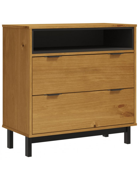 Cassettiera FLAM 80x40x80 cm in Legno Massello di Pino