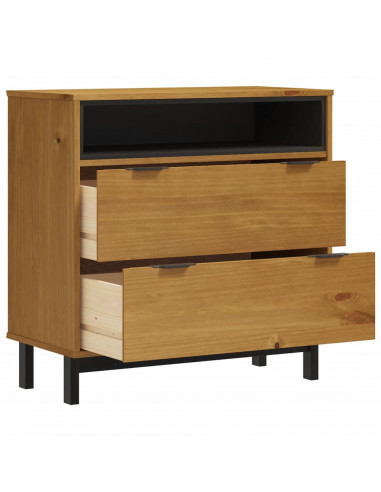 Cassettiera FLAM 80x40x80 cm in Legno Massello di Pino