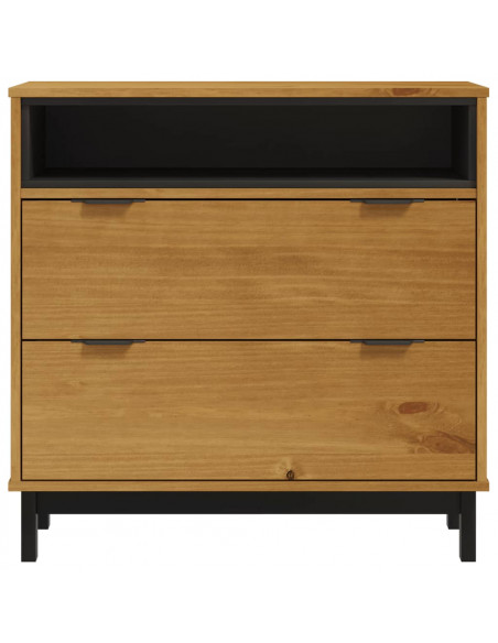 Cassettiera FLAM 80x40x80 cm in Legno Massello di Pino
