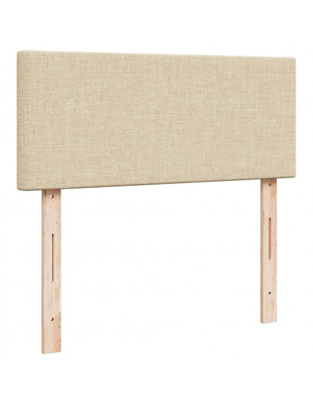 Giroletto a Molle con Materasso Crema 120x200 cm in Tessuto