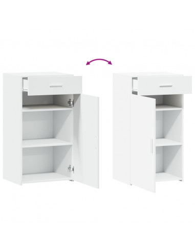 Credenza Bianca 50x42,5x93 cm in Legno Multistrato