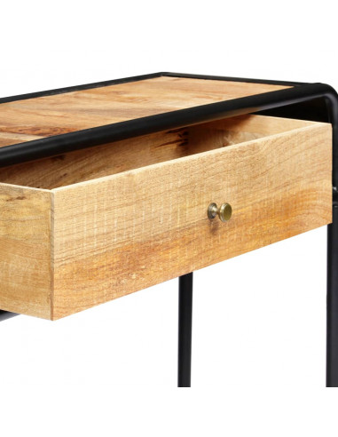 Tavolo Consolle 118x30x75 cm in Legno Massello di Mango