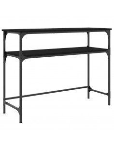 Tavolino Consolle Nero 100x35,5x75 cm in Legno Multistrato 2