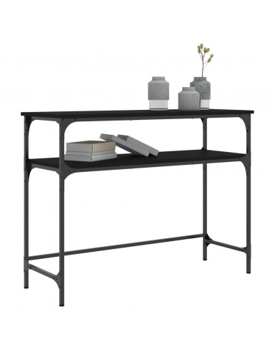 Tavolino Consolle Nero 100x35,5x75 cm in Legno Multistrato