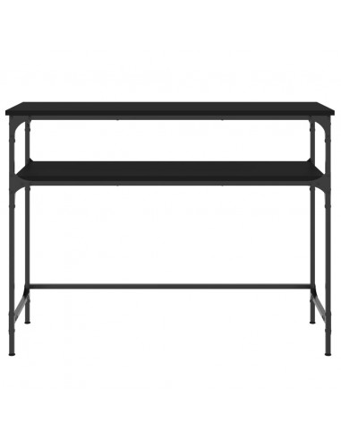 Tavolino Consolle Nero 100x35,5x75 cm in Legno Multistrato