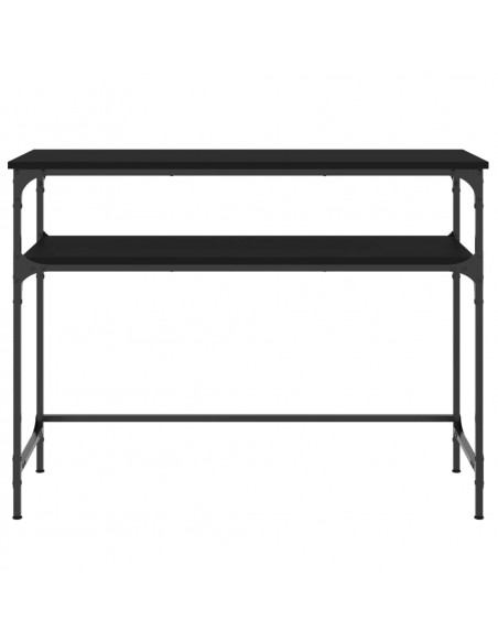 Tavolino Consolle Nero 100x35,5x75 cm in Legno Multistrato