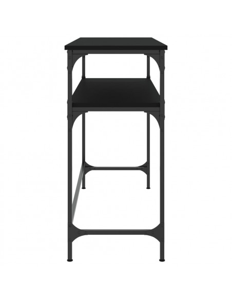 Tavolino Consolle Nero 100x35,5x75 cm in Legno Multistrato