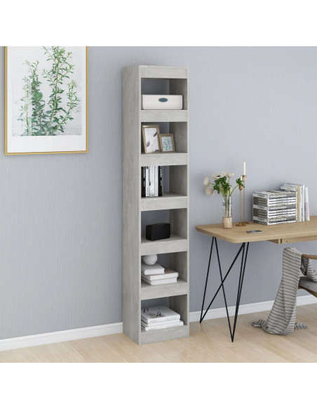 Libreria/Divisorio Grigio Cemento 40x30x198 cm