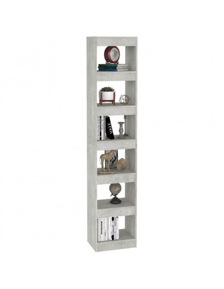 Libreria/Divisorio Grigio Cemento 40x30x198 cm