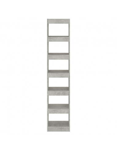 Libreria/Divisorio Grigio Cemento 40x30x198 cm