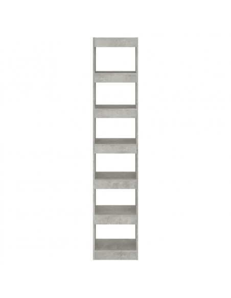 Libreria/Divisorio Grigio Cemento 40x30x198 cm