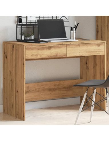 Scrivania Rovere Artigianale 101x50x76,5cm in Legno Multistrato