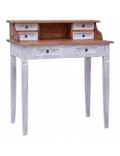 Scrivania con Cassetti 90x50x101 cm Legno Massello di Recupero 2