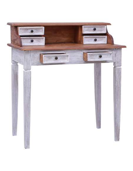 Scrivania con Cassetti 90x50x101 cm Legno Massello di Recupero