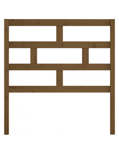 Testiera per Letto Miele 106x4x100 cm in Legno Massello di Pino