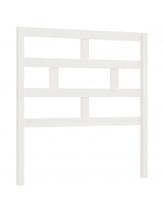 Testiera per Letto Bianca 81x4x100 cm in Legno Massello di Pino 2
