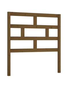 Testiera per Letto Miele 81x4x100 cm in Legno Massello di Pino 2