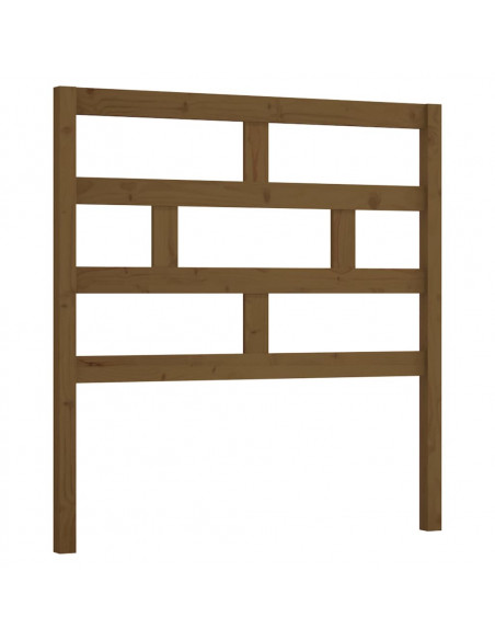 Testiera per Letto Miele 81x4x100 cm in Legno Massello di Pino