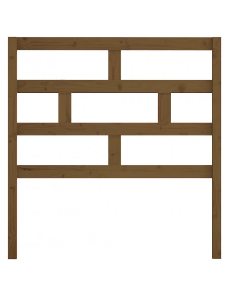 Testiera per Letto Miele 81x4x100 cm in Legno Massello di Pino
