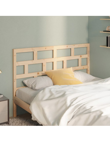 Testiera per Letto 126x4x100 cm in Legno Massello di Pino